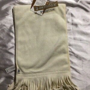 Isotoner Ivory Stretch Scarf with Fringe